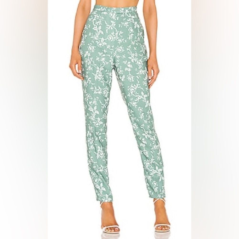 Keepsake from Revolve Watcher Highrise Tailored Pant in Sage Floral - Sz XXS NWT